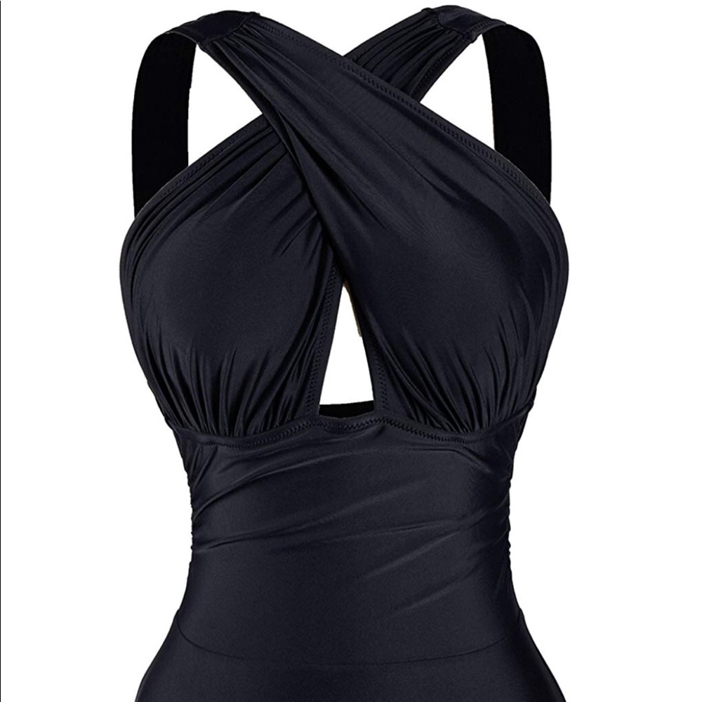 Black one piece swimsuit